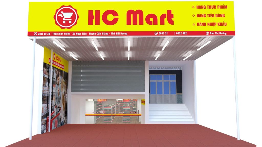 Thiết kế siêu thị mini HC Mart tại Hải Dương