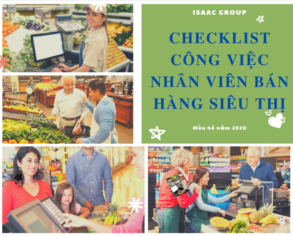 Checklist công việc nhân viên bán hàng siêu thị, cửa hàng tạp hóa