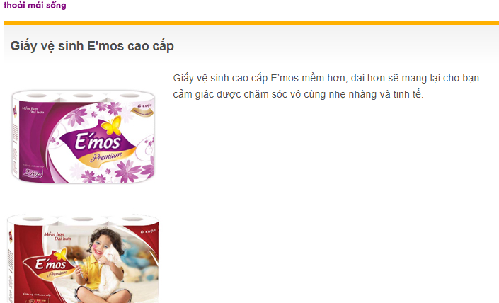 Phân phối giấy vệ sinh Emos