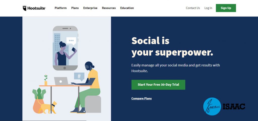 Phần mềm quản lý đa kênh hootsuite