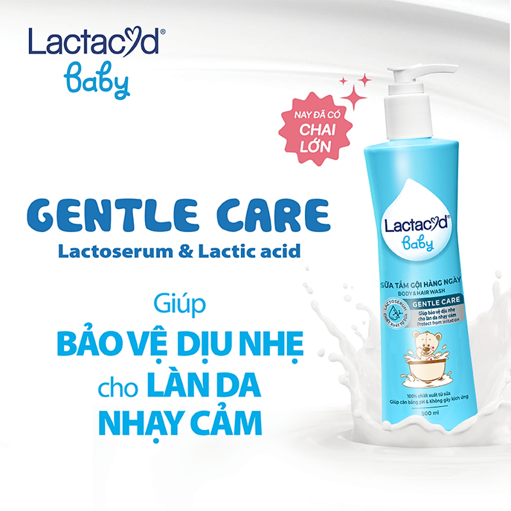 Sữa tắm gội Lactacyd Baby diện mạo mới chăm sóc bé yêu hoàn hảo