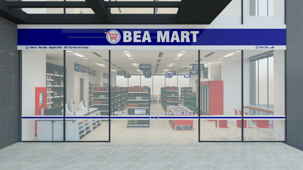 Thiết kế biển bảng chính cửa hàng tại quận Hoàng Mai