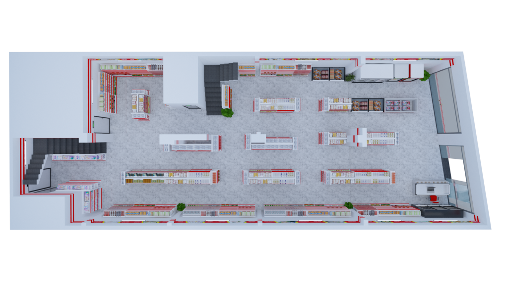 Layout phân khu hàng hóa của siêu thị