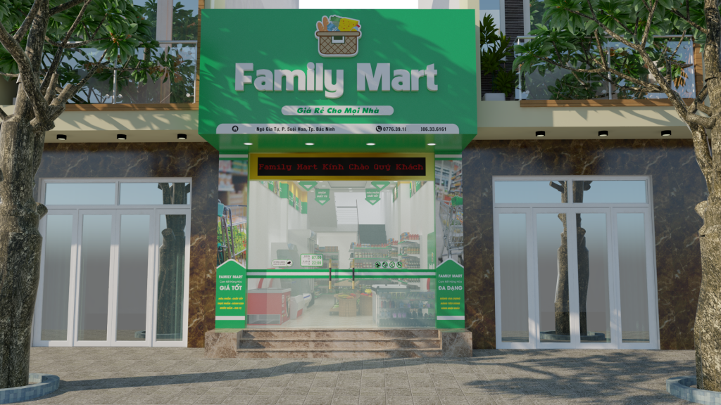 Setup siêu thị mini Bắc Ninh Family mart Setup siêu thị mini Bắc Ninh Family mart