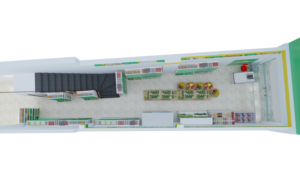 Layout tổng quan cửa hàng thực phẩm sạch Family mart Layout tổng quan cửa hàng thực phẩm sạch Family mart