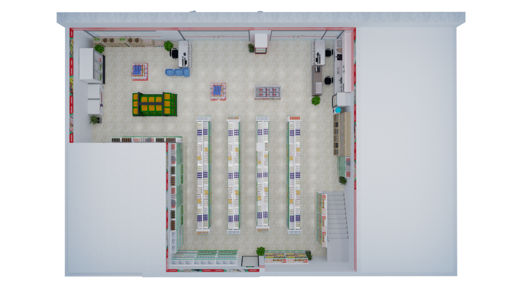 Phân khu hàng hóa layout giá kệ siêu thị Phân khu hàng hóa layout giá kệ siêu thị