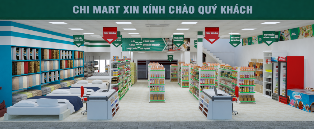 View toàn cảnh siêu thị mini tại Hà Nam