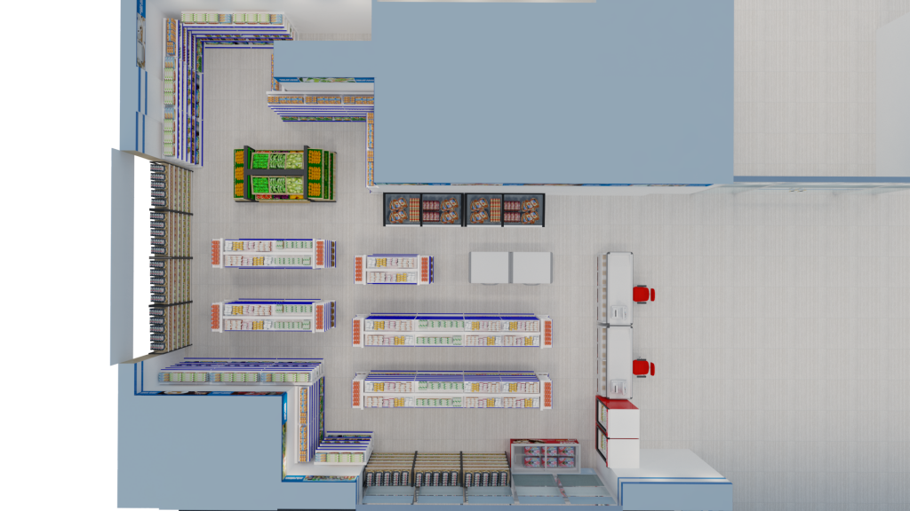Layout tổng quan setup siêu thị tại quận Nam Từ Liêm Layout tổng quan setup siêu thị tại quận Nam Từ Liêm