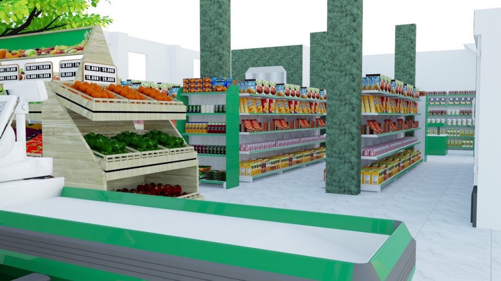 View kệ bày hàng của siêu thị View kệ bày hàng của siêu thị
