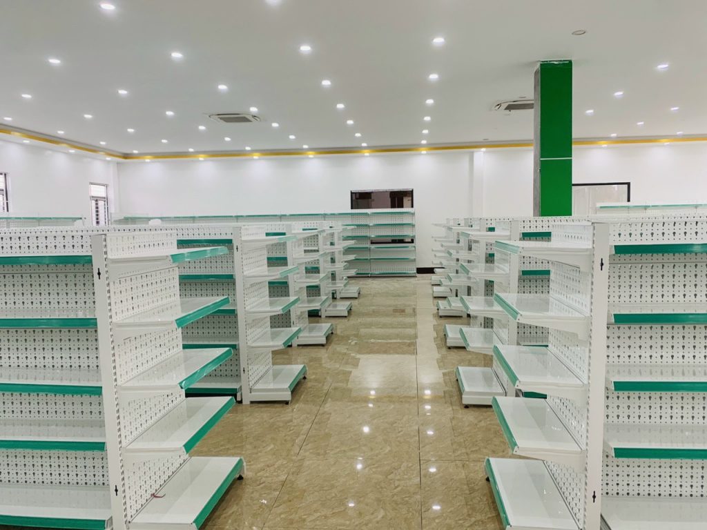 Hình ảnh giá kệ siêu thị tại siêu thị Sông Lô